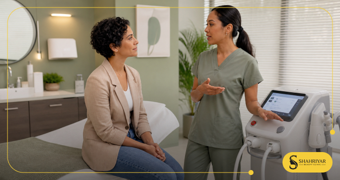 خدمات تخصصی بهترین کلینیک لیزر موهای زائد بیکینی در شهریار