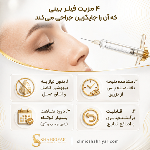 مزایای تزریق فیلر بینی نسبت به جراحی