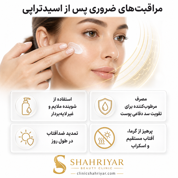 مراقبت های بعد از اسیدتراپی