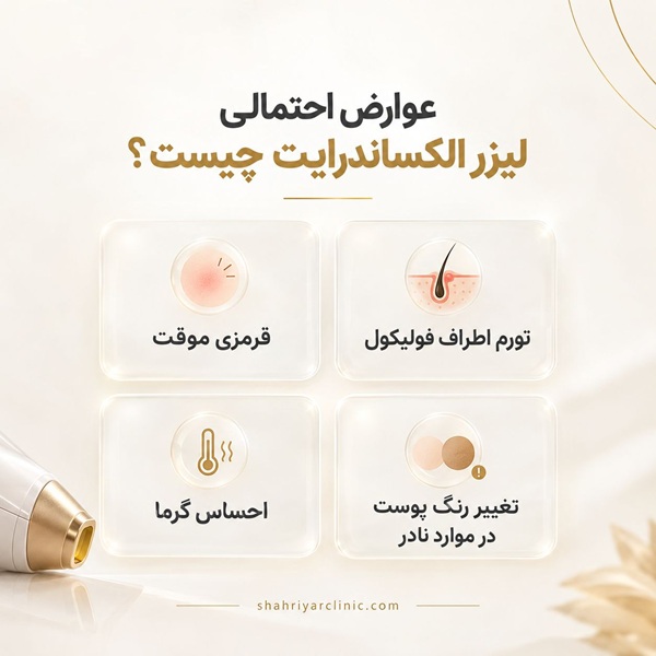 عوارض احتمالی لیزر الکساندرایت چیست؟