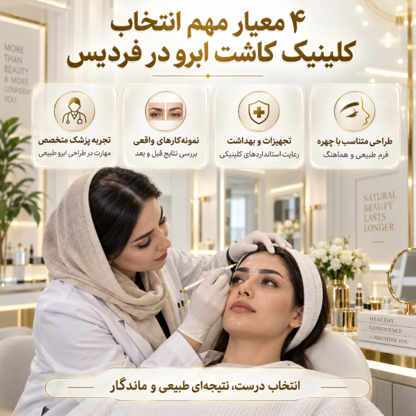 4 معیار مهم انتخاب کلینیک کاشت ابرو در فردیس