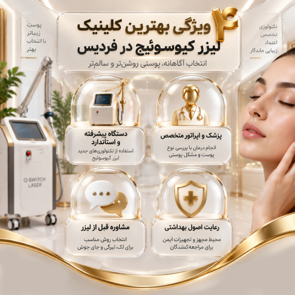 4 ویژگی بهترین کلینیک لیزر کیوسوئیچ در فردیس